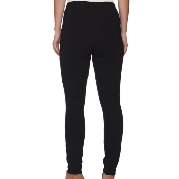 NWT H HALSTON‎ EMBOSSED FAUX SUEDE ZIP LEGGINGS 2 - Picture 2 of 12